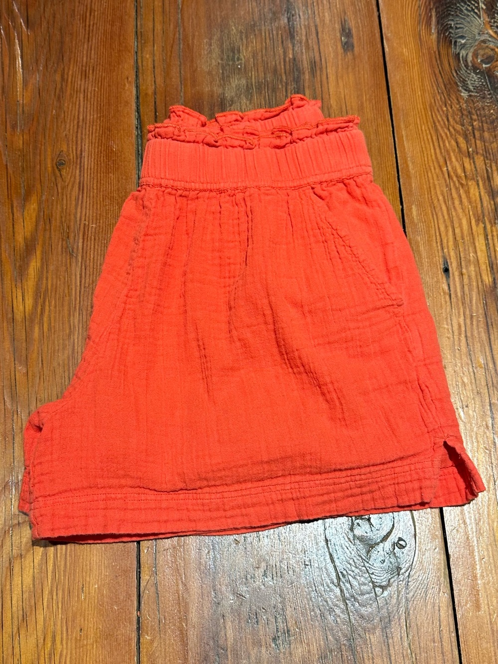 Pact Organic Cotton Gauze Short, Coral Orange, Women's Med